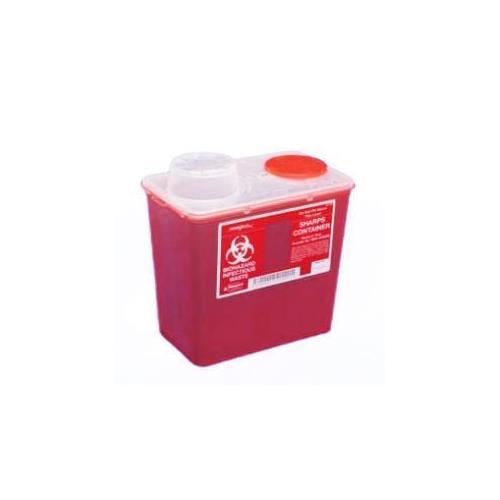 Kendall Healthcare 8881676236 Monoject Sharps Disposable Container Red 4 Quart Kendall Healthcare 8881676236 Monoject Sharps Disposable Container Red 4 Quart